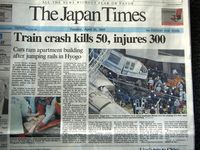 Japan Times mit Train Crash