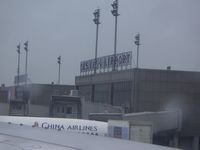 Flughafen Taipeh grau in Regen